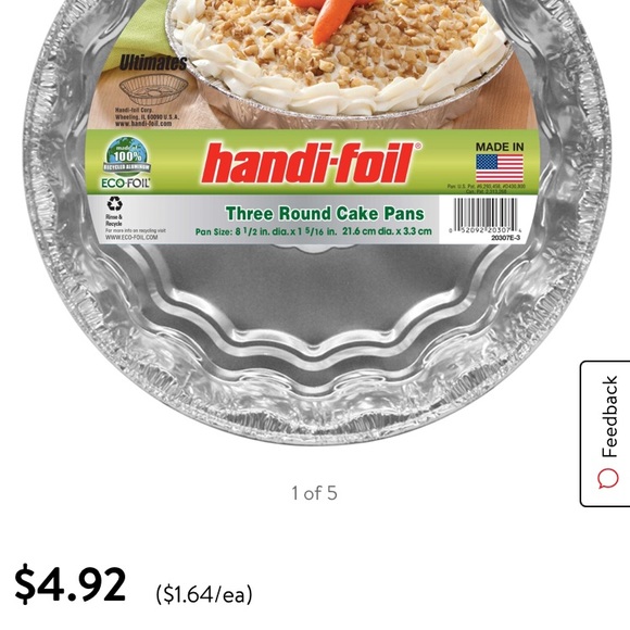 HandiFoil Eco Foil 3 Round Cake Pans & Lids NEW Reusable Baking Dishes - Picture 3 of 5
